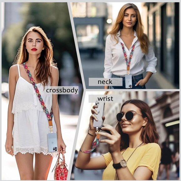 Crossbody Phone Lanyard - Bohemian Print - Picture 2 of 7